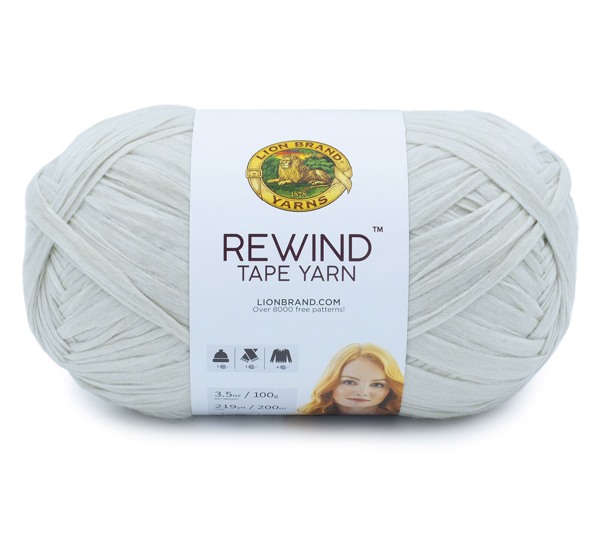 Lion Brand Rewind Tape 219yds Bulky Polyester Yarn, Elm, hi-res