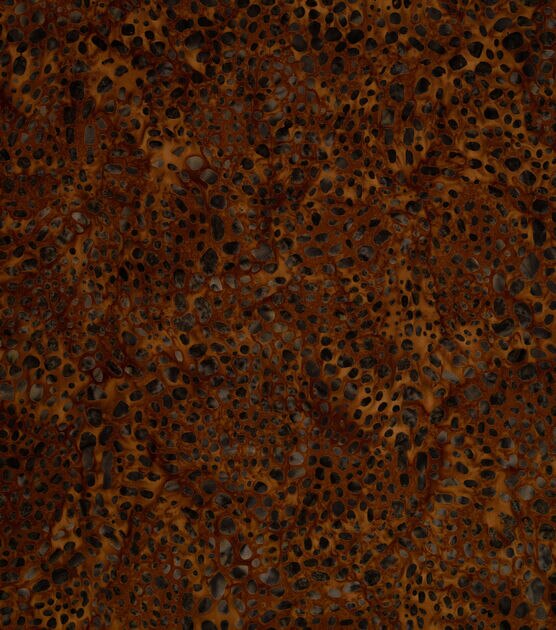 Dark Brown Dots Batik Cotton Fabric