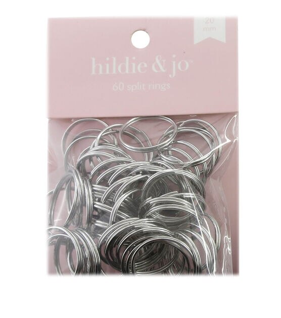 20mm Silver Metal Split Rings 60pk by hildie & jo