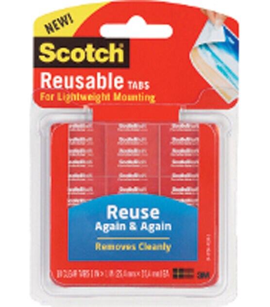 Scotch 18pk Lightweight Mounting Reusable Tabs