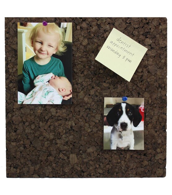 U Brands Square Cork Bulletin tiles, 12x12 4 Pk