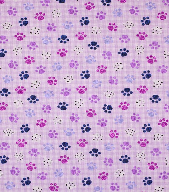 Paw Print Pattern Fabric, Wallpaper and Home Decor