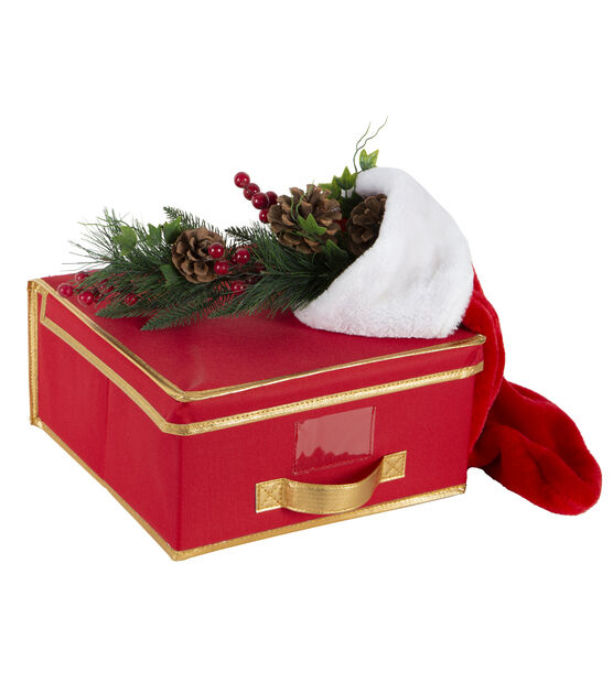Simplify 12" Red Holiday Storage Box, , hi-res, image 6