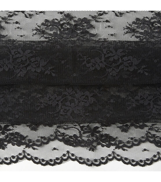 Silk Chantilly Lace, Black Lace Fabric