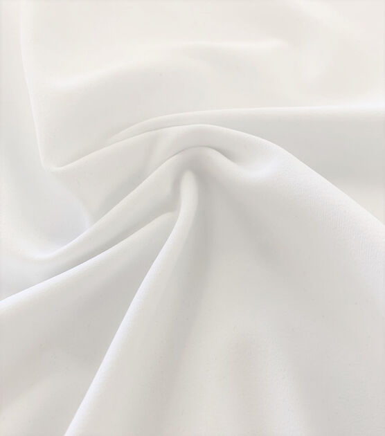 Performance Apparel Polyester & Spandex Fabric  Opaque White