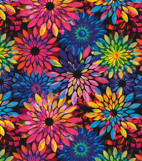 Fabric Traditions Large Brights Large Floral Premium Cotton Fabric