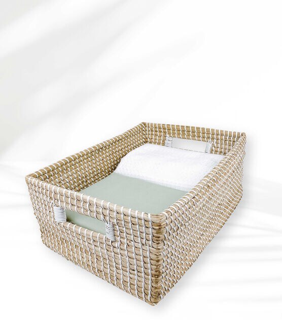 Natural Hand Woven Storage Basket - Extra Small Oat