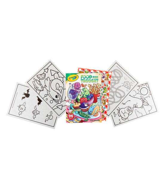 Crayola Coloring Book with Stickers Food For Thought | JOANN