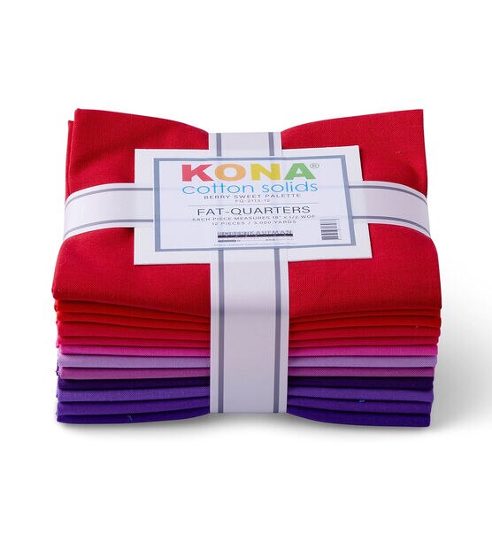 Kona 18" x 22" Berry Sweet Cotton Fabric Quarter Bundle 12pc, , hi-res, image 2