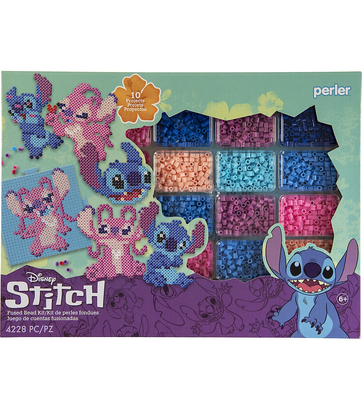 Perler 4228ct Disney Stitch Deluxe Box Bead Kit