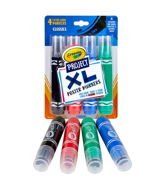 Jumbo Chisel Tip Markers - Classic and Neon Colors