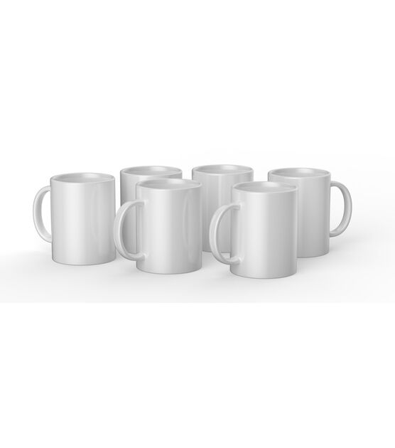 Cricut Mug Press 15oz White Ceramic Blank Mugs 6ct