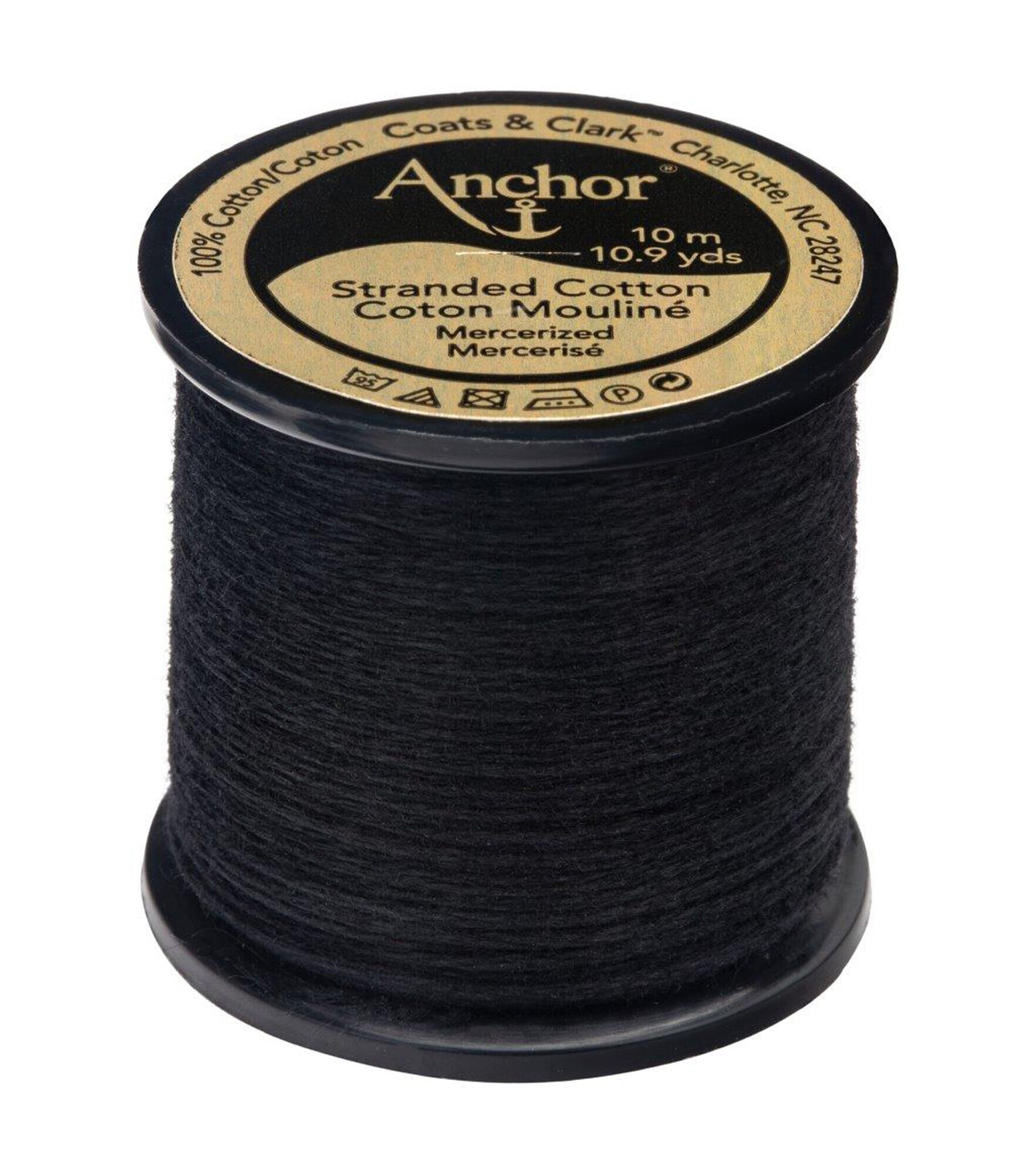 Anchor Cotton 10.9yd Neutral Cotton Embroidery Floss, 403 Black, hi-res