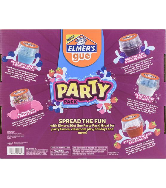 Elmer's Premade Slime Party Pack W Mix Ins 20 Pkg, , hi-res, image 3