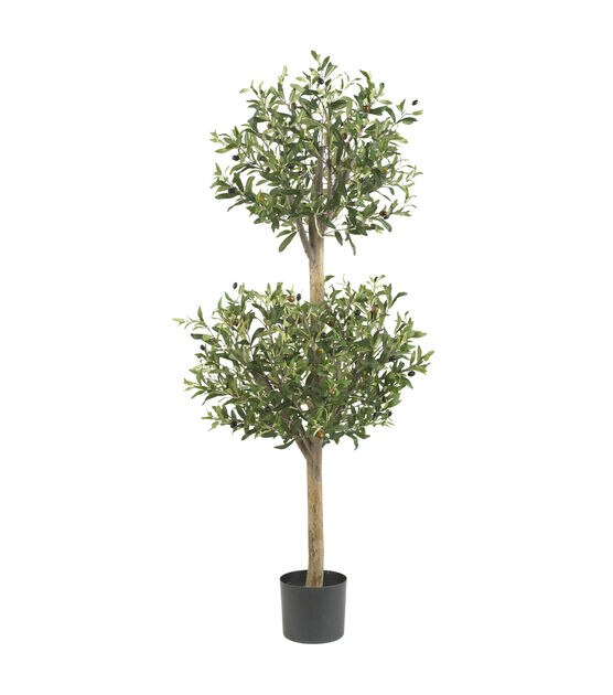 Nearly Natural Olive Souble Topiary Silk Tree