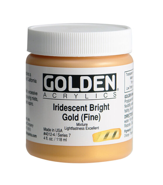 Golden Iridescent Acrylic 8 oz