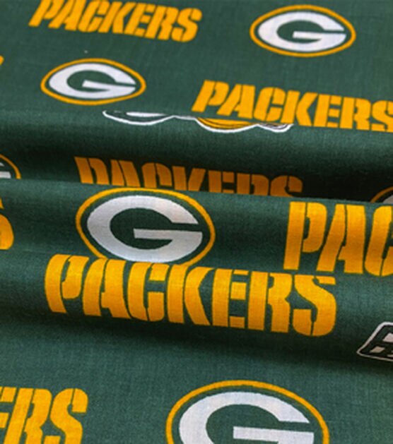 NFL Green Bay Fleece Packers Fabric, per Yard