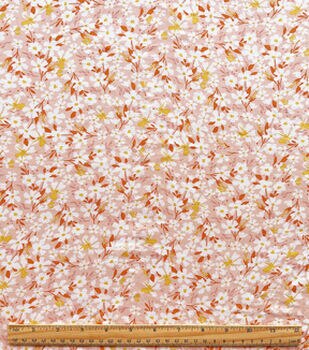 Light Pink Ditsy Floral Icon Silky Jacquard Fabric