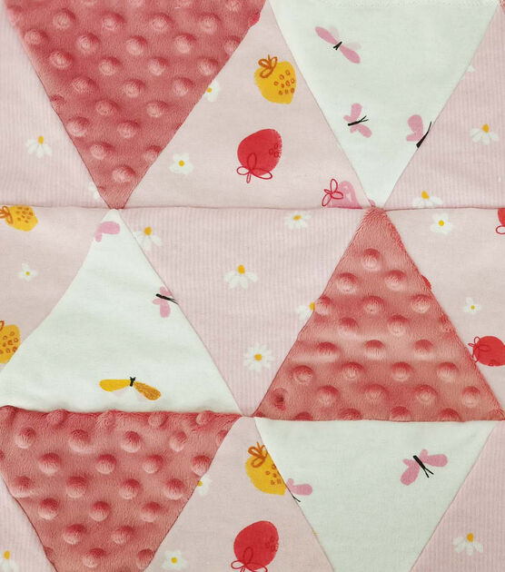 Strawberries On White Quilt Cotton Fabric by Joann