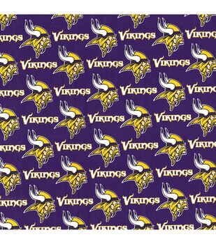 Fabric Traditions Minnesota Vikings NFL Logo Fleece Fabric