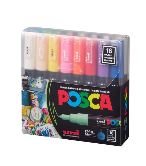 Uni Posca Paint Marker PC-1M - Extra Fine Point - 12 Color Set