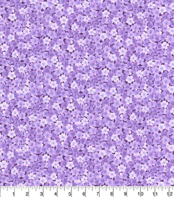 Purple Mini Floral Cotton Fabric by Keepsake Calico, , hi-res, image 2