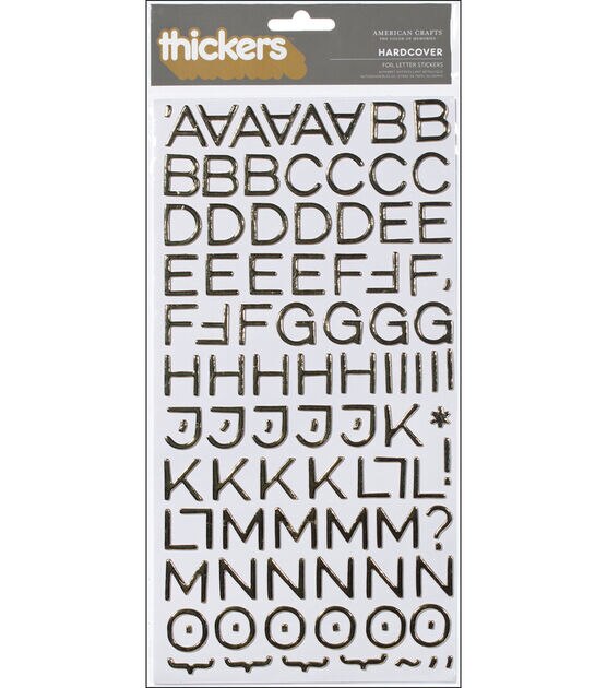 American Crafts Thickers Foam Alphabet Stickers, White