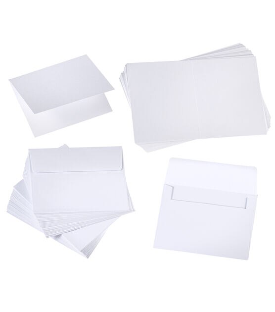 Blank Note Cards with Envelopes (50ct) - White