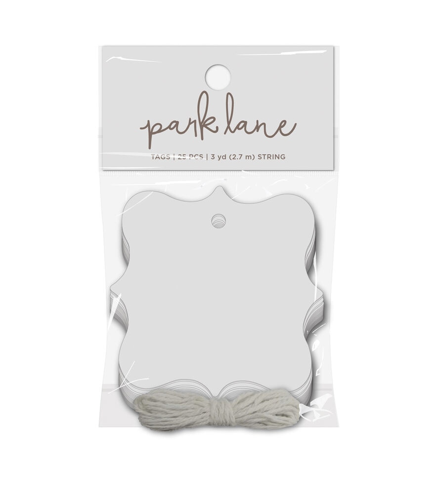 Park Lane Tags with String, Cartouche White, swatch