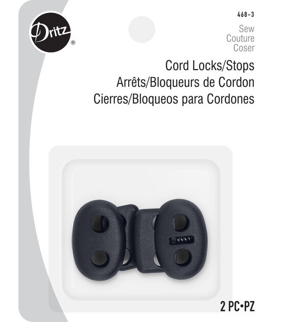 Double Cord Stops Black Round Cord Locks Barrel Toggles 40MM 1 5/8 Hoodie  Jacket Garment Bag Drawstring Stop Lock 6 Pieces 5mm Hole 