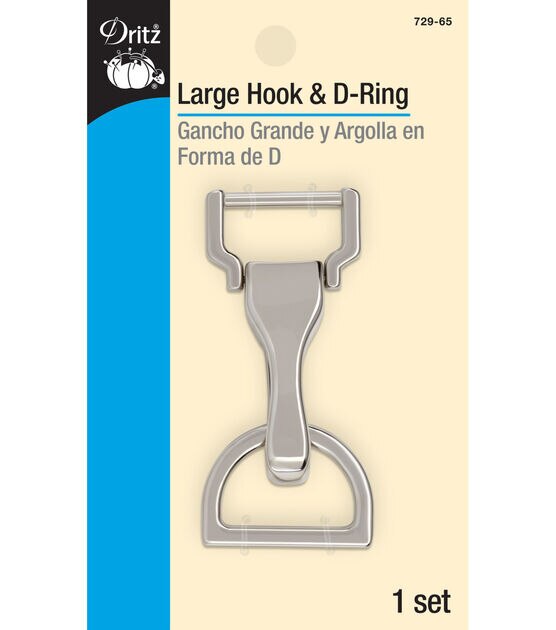 Dritz Large Hook & D-Ring, Nickel