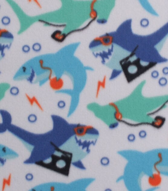 Fishing Icons Blizzard Fleece Fabric