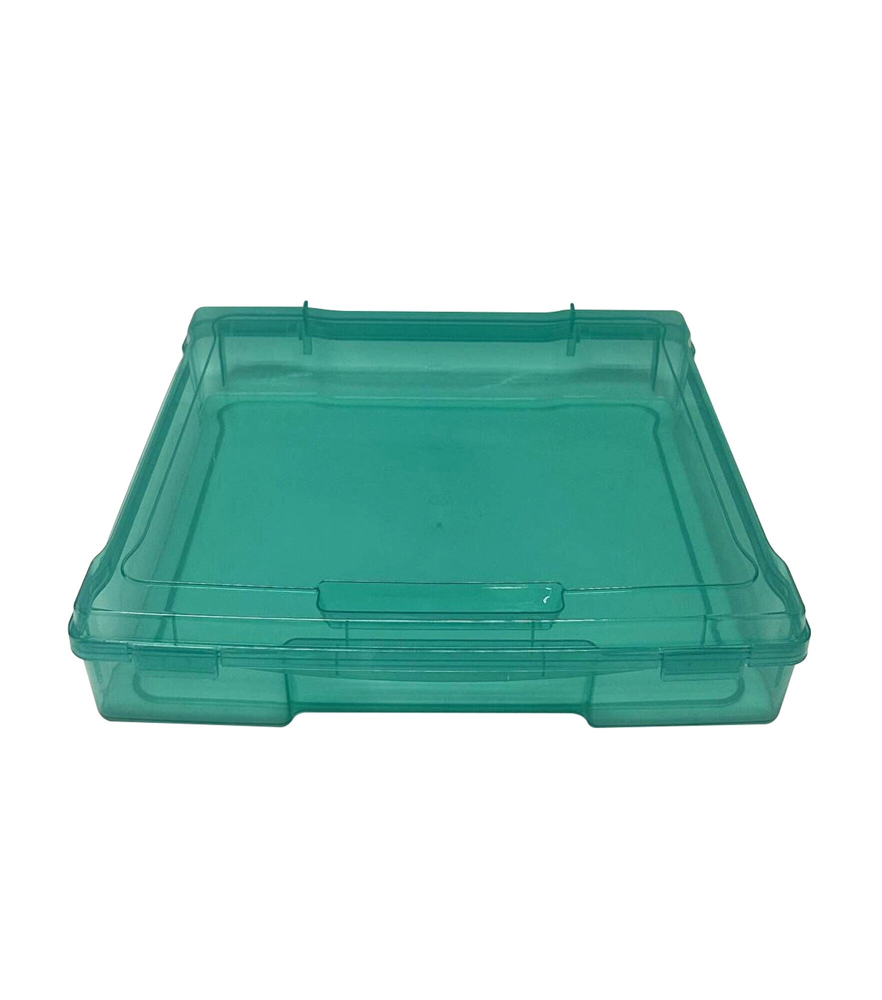 12" x 12" Plastic Scrapbook Storage Case by Top Notch, Teal, hi-res