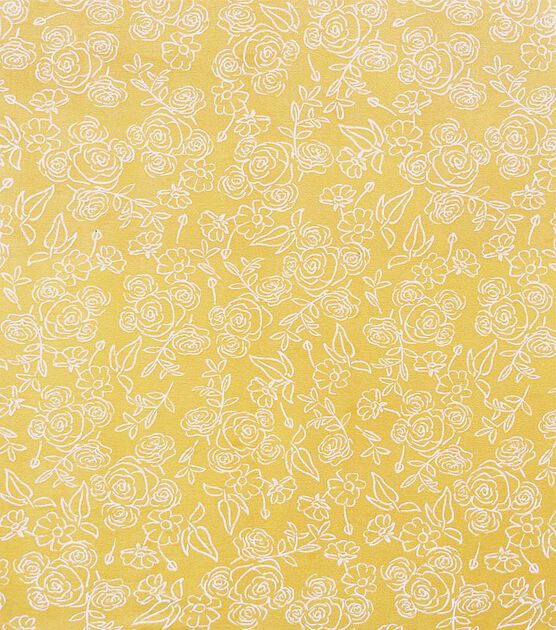 Yellow Stretch Floral Lace Fabric by Sew Sweet