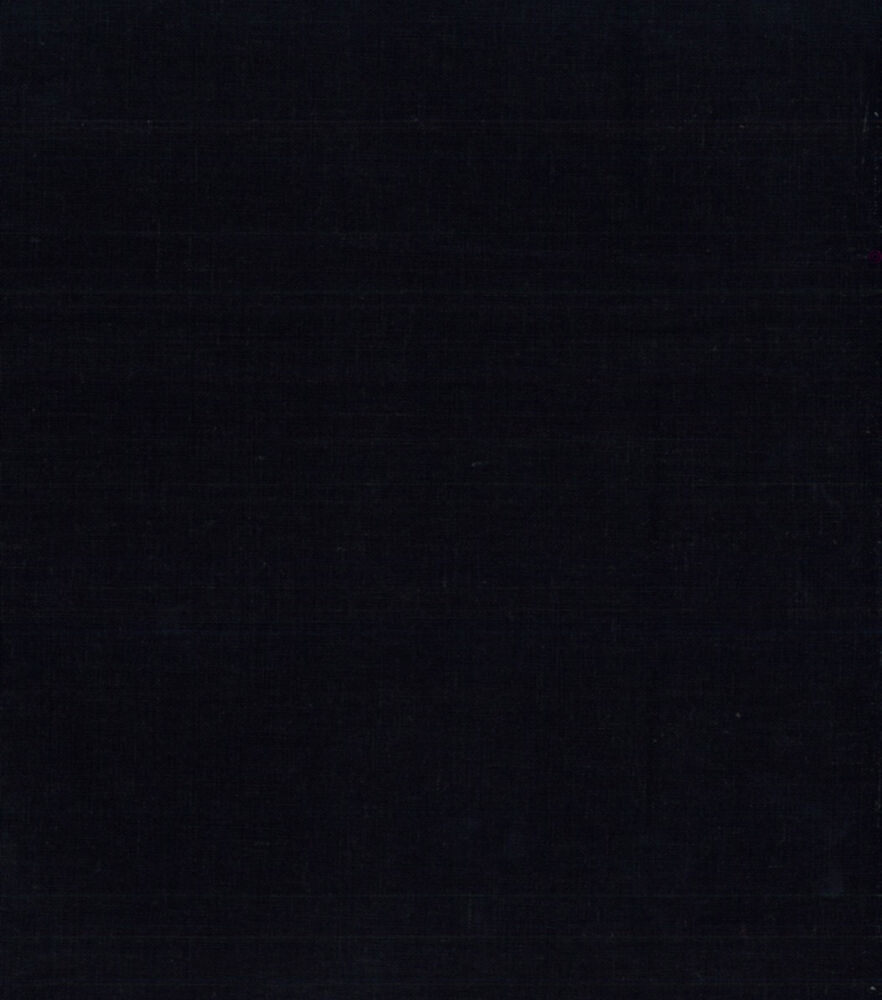 Linen Look Fabric Solid, Black, swatch