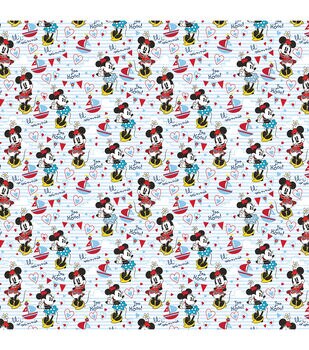 Offray Disney Satin Ribbon 7/8''x 9' Light Blue Mickey on Navy