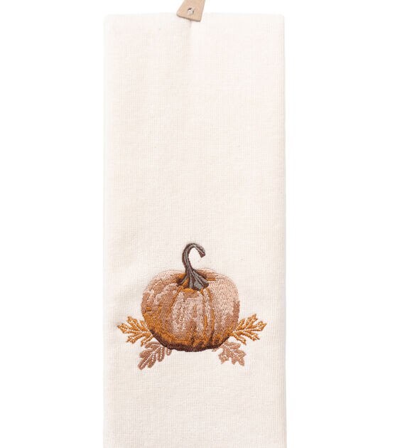 Polyester Dish Cloth, Fall Dish Towels, Watercolor Pumpkin Maple