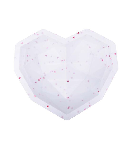  Diamond Heart Silicone Molds, Valentine Pink Chocolate