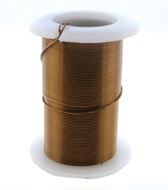 The Beadsmith Wire Elements 26-Gauge Lacquered Tarnish-Resistant Copper Wire for Jewelry Making, 34 Yard, 31.09 Meter Spool (Titanium Color)
