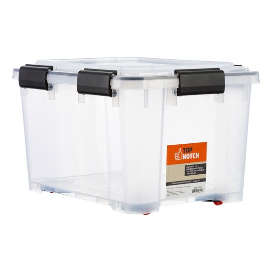 Bella 40-Gal. Tote with Locking Lid - Clear