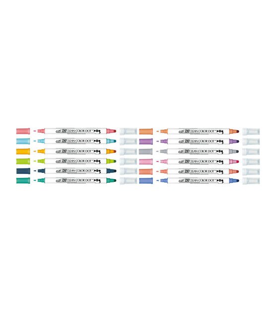 12-color Zig Clean Color Dot Marker Set @ Raw Materials Art Supplies