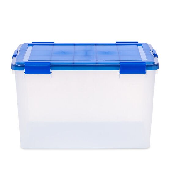 Iris 18.5 Gallon Element Resistant Plastic Storage Boxes With Lid 3pk, , hi-res, image 9