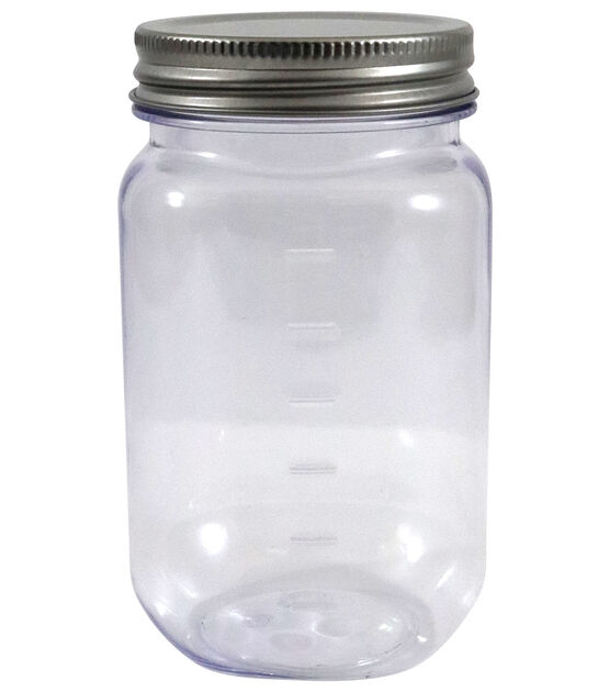 Park Lane 16oz Plastic Mason Jars with Metal Lids 3pk - Mason Jars - Crafts & Hobbies