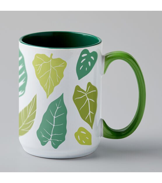 Cricut Beveled Blank Mug, Ceramic-Coated, Dishwasher & Microwave Safe Mug  to Decorate, Cricut Mug Press & Infusible Ink Compatible,15 Oz Sublimation