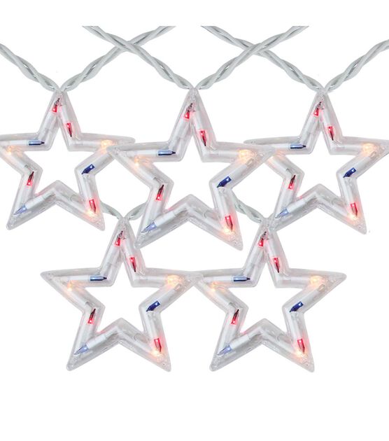 Northlight 5' Patriotic Star Fourth of July String Lights