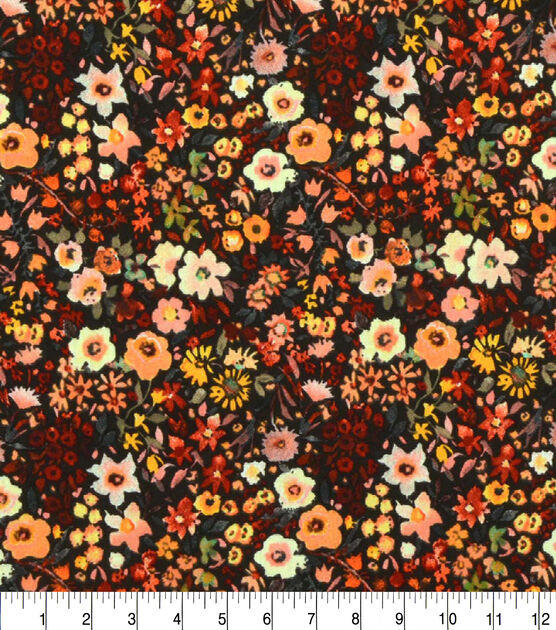 Orange Shade Flowers Quilt Cotton Fabric by Keepsake Calico | JOANN