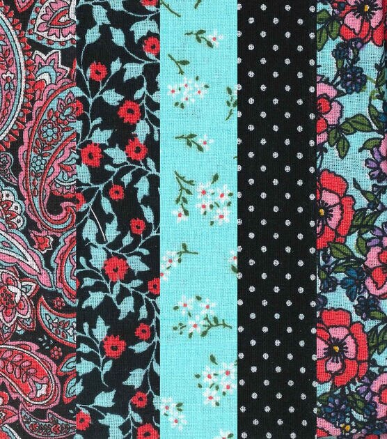 2.5 x 42 Vintage Floral Cotton Fabric Roll 20ct by Keepsake