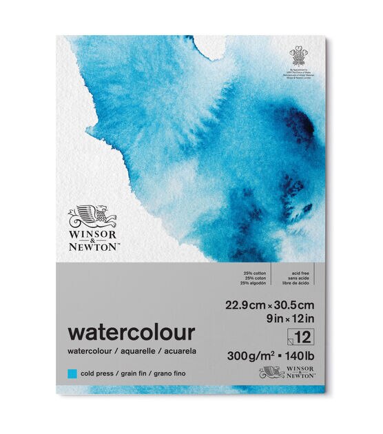 Winsor & Newton 12ct Classic Cold Press Watercolor Paper Pad 9 x