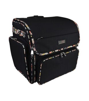 Everything Mary 18 Black Floral Teacher Rolling Tote