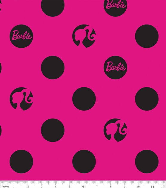 Fabric: Barbie Girl - Logo Dot Hot Pink - Fabric Fisher